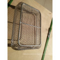 Surgical instrument stainless steel mesh tray for medical sterilization